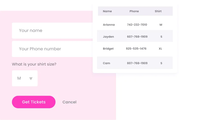 Custom checkout forms