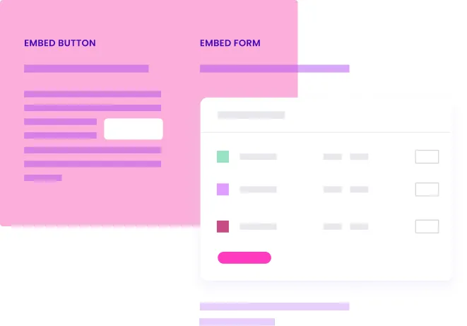 Embed ticket sales