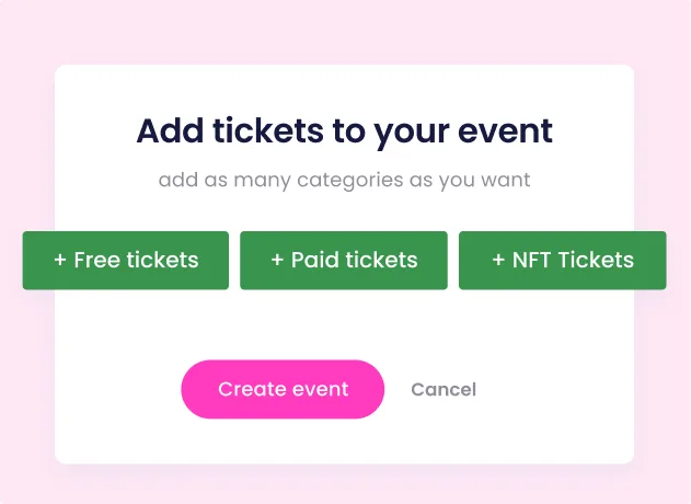 Multiple ticket types